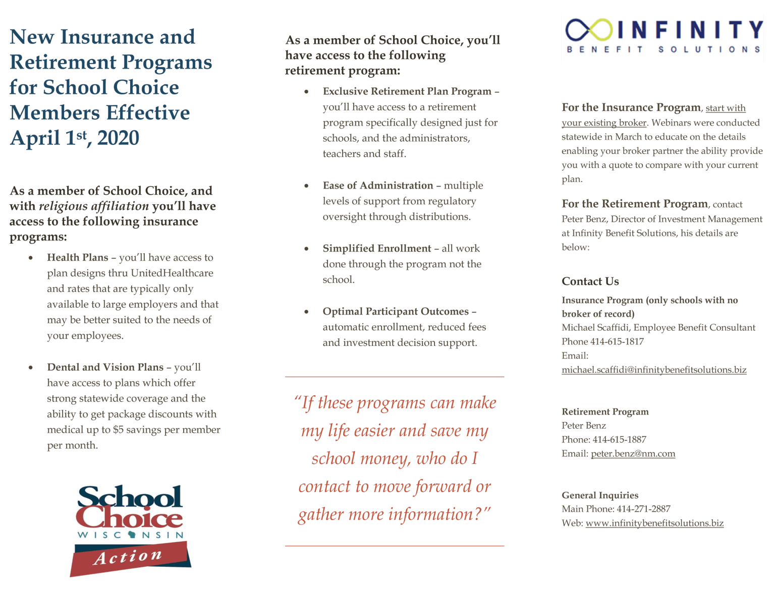 The School Choice Consortium School Choice Wisconsin