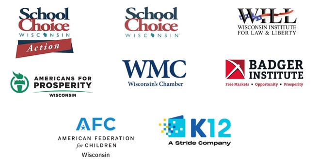 Wisconsin Coalition for Education Freedom coalition member logos