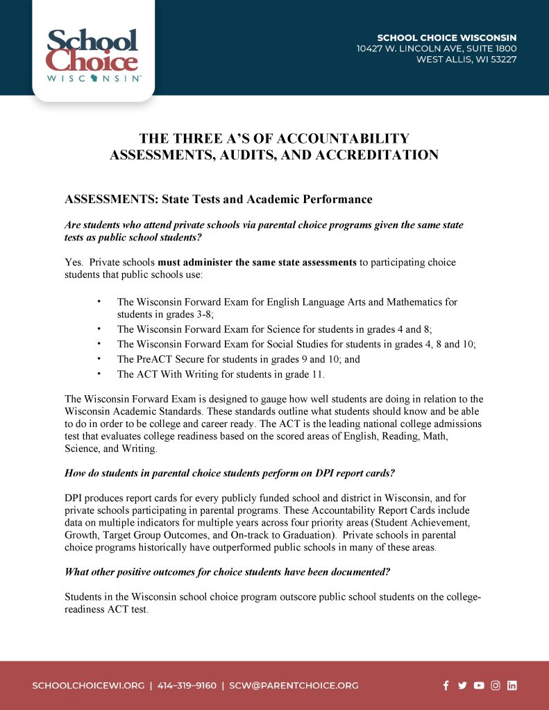 The Three A’s of Accountability: Assessments, Audits, and Accreditation PDF cover